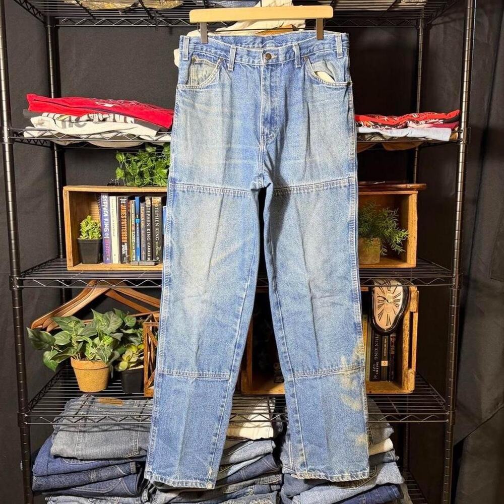 Vintage Y2K Dickies Double Knee Carpenter Jeans Faded and Distressed Baggy Pants